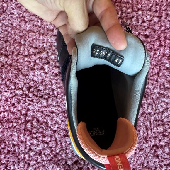 Fendi T-Rex Low Top Chunky Sneakers – Multicolor Leather, Mesh & Rubber Size 41 - Picture 4 of 4